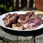 Paste, pui, usturoi copt, bacon crocant si ciuperci